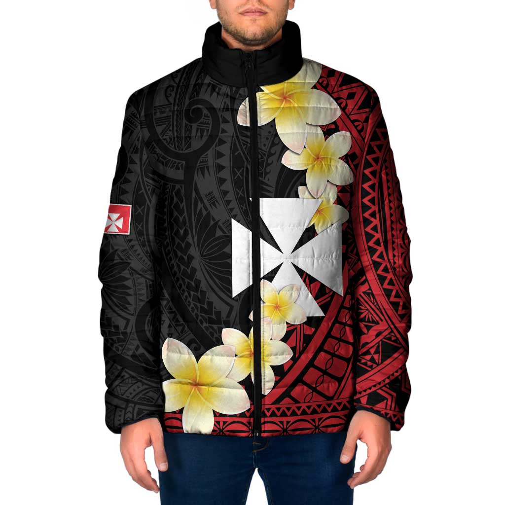 Uvea Chiefdom Wallis and Futuna Personalized Padded Jacket Frangipani Flowers Polynesian Pattern - Polynesian Pride