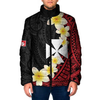 Uvea Chiefdom Wallis and Futuna Personalized Padded Jacket Frangipani Flowers Polynesian Pattern - Polynesian Pride