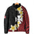 Uvea Chiefdom Wallis and Futuna Personalized Padded Jacket Frangipani Flowers Polynesian Pattern - Polynesian Pride