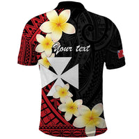 Uvea Chiefdom Wallis and Futuna Personalized Polo Shirt Frangipani Flowers Polynesian Pattern