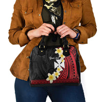 Uvea Chiefdom Wallis and Futuna Personalized Shoulder Handbag Frangipani Flowers Polynesian Pattern