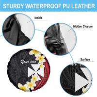 Uvea Chiefdom Wallis and Futuna Personalized Spare Tire Cover Frangipani Flowers Polynesian Pattern