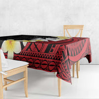 Uvea Chiefdom Wallis and Futuna Personalized Tablecloth Frangipani Flowers Polynesian Pattern