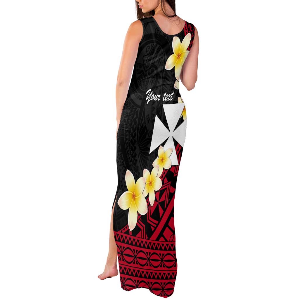 Uvea Chiefdom Wallis and Futuna Personalized Tank Maxi Dress Frangipani Flowers Polynesian Pattern