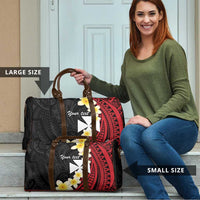 Uvea Chiefdom Wallis and Futuna Personalized Travel Bag Frangipani Flowers Polynesian Pattern - Polynesian Pride