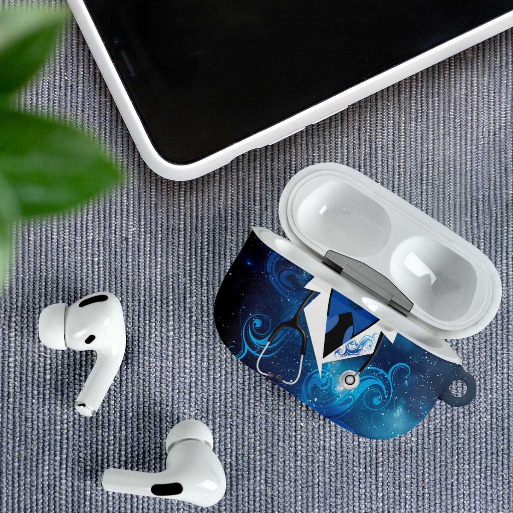 New Zealand Nurses RN AirPods Case Galaxy Stethoscope Maori Motif