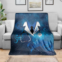 New Zealand Nurses RN Blanket Galaxy Stethoscope Maori Motif