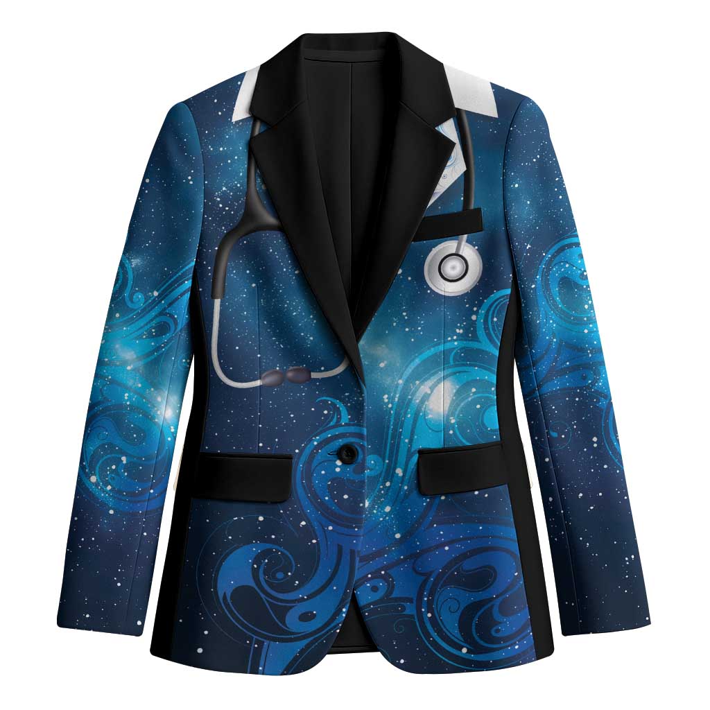 New Zealand Nurses RN Personalised Blazer Galaxy Stethoscope Maori Motif LT9 Unisex Galaxy - Polynesian Pride
