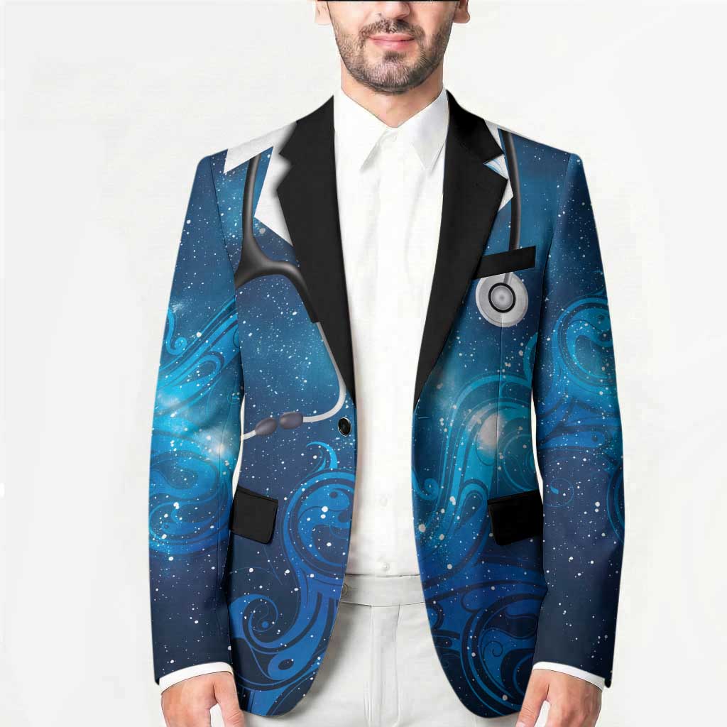 New Zealand Nurses RN Personalised Blazer Galaxy Stethoscope Maori Motif LT9 - Polynesian Pride