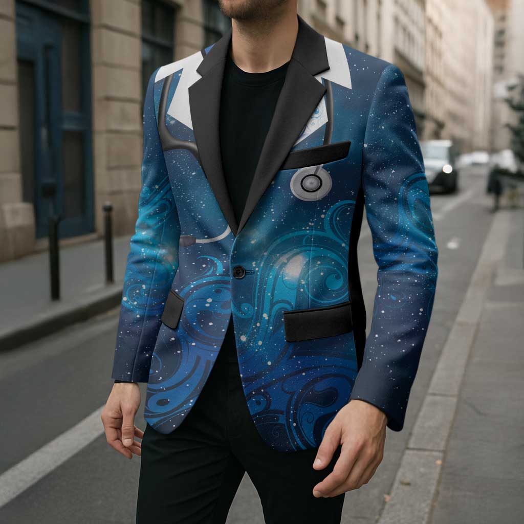 New Zealand Nurses RN Personalised Blazer Galaxy Stethoscope Maori Motif LT9 - Polynesian Pride