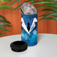 New Zealand Nurses RN Personalised 4 in 1 Can Cooler Tumbler Galaxy Stethoscope Maori Motif