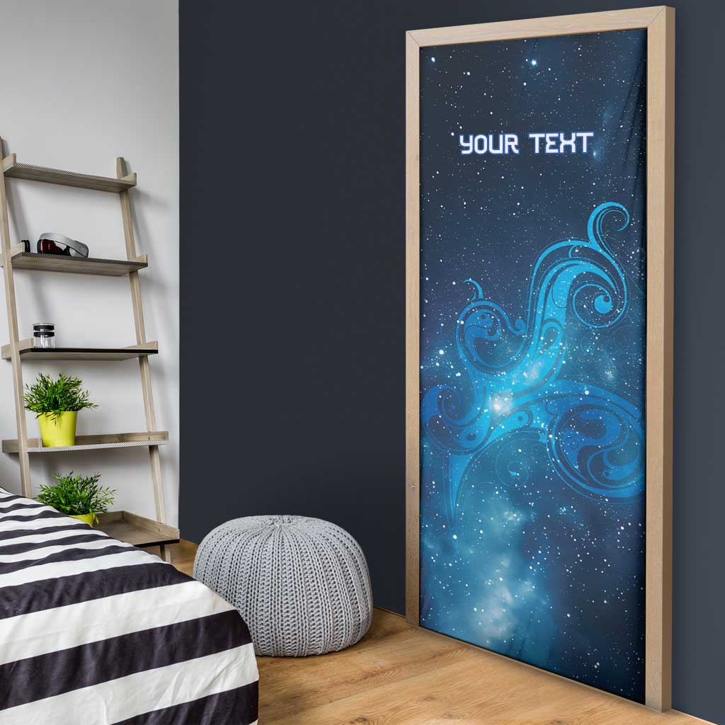 New Zealand Nurses RN Personalised Door Cover Galaxy Stethoscope Maori Motif