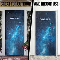 New Zealand Nurses RN Personalised Door Cover Galaxy Stethoscope Maori Motif