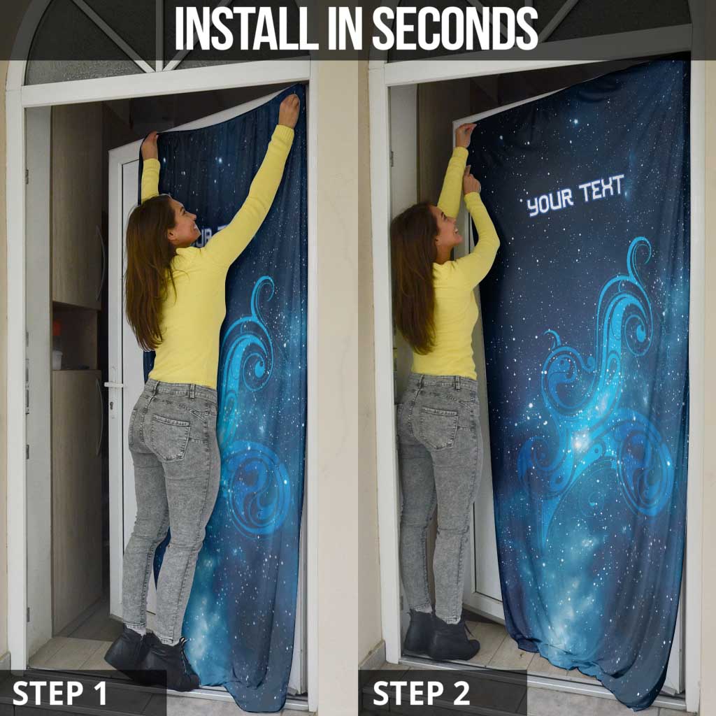 New Zealand Nurses RN Personalised Door Cover Galaxy Stethoscope Maori Motif