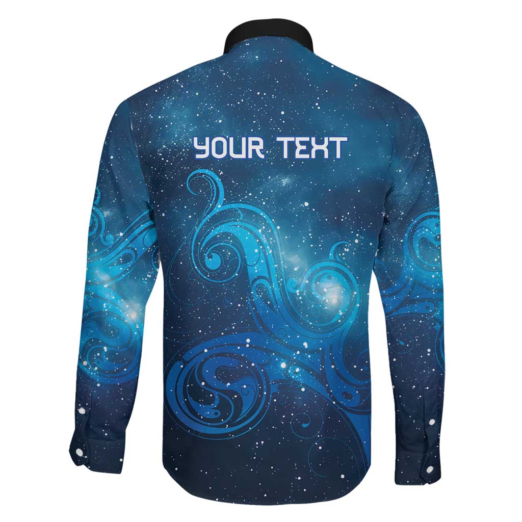 New Zealand Nurses RN Personalised Family Matching Long Sleeve Bodycon Dress and Hawaiian Shirt Galaxy Stethoscope Maori Motif