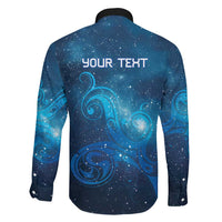 New Zealand Nurses RN Personalised Family Matching Long Sleeve Bodycon Dress and Hawaiian Shirt Galaxy Stethoscope Maori Motif