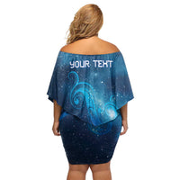 New Zealand Nurses RN Personalised Family Matching Off Shoulder Short Dress and Hawaiian Shirt Galaxy Stethoscope Maori Motif