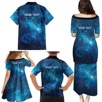 New Zealand Nurses RN Personalised Family Matching Puletasi and Hawaiian Shirt Galaxy Stethoscope Maori Motif