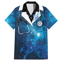 New Zealand Nurses RN Personalised Family Matching Tank Maxi Dress and Hawaiian Shirt Galaxy Stethoscope Maori Motif