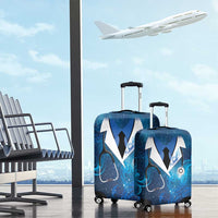 New Zealand Nurses RN Luggage Cover Galaxy Stethoscope Maori Motif