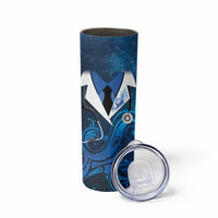 New Zealand Nurses RN Personalised Skinny Tumbler Galaxy Stethoscope Maori Motif