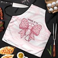 New Zealand Nurses RN Personalised Apron Pink Stethoscope Coquette Bow Maori Motif