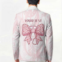 New Zealand Nurses RN Personalised Blazer Pink Stethoscope Coquette Bow Maori Motif