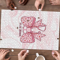 New Zealand Nurses RN Personalised Puzzle Pink Stethoscope Coquette Bow Maori Motif LT9 - Polynesian Pride