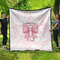 New Zealand Nurses RN Personalised Quilt Pink Stethoscope Coquette Bow Maori Motif