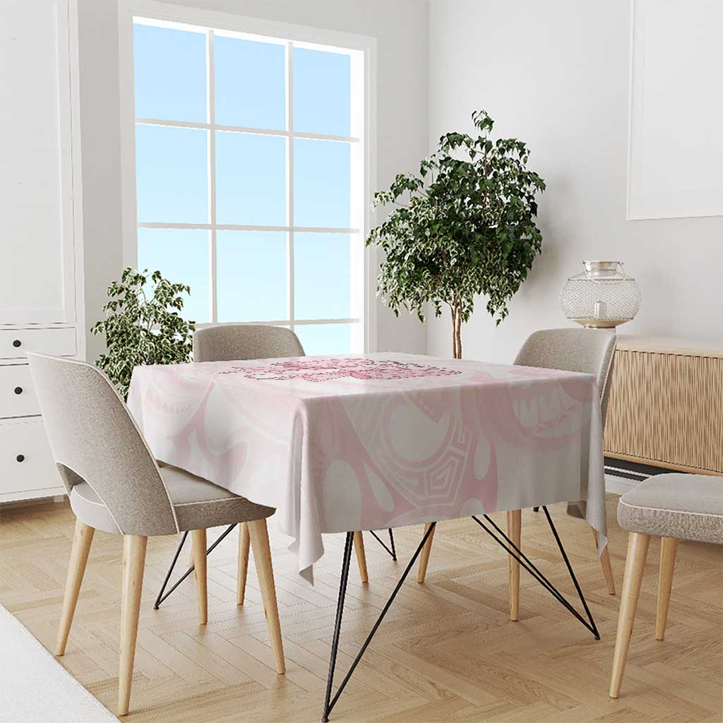 New Zealand Nurses RN Personalised Tablecloth Pink Stethoscope Coquette Bow Maori Motif