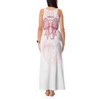 New Zealand Nurses RN Personalised Tank Maxi Dress Pink Stethoscope Coquette Bow Maori Motif