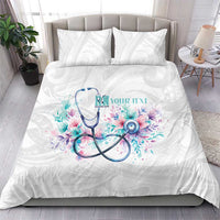New Zealand Nurses RN Personalised Bedding Set Stethoscope Floral Maori Motif LT9 - Polynesian Pride