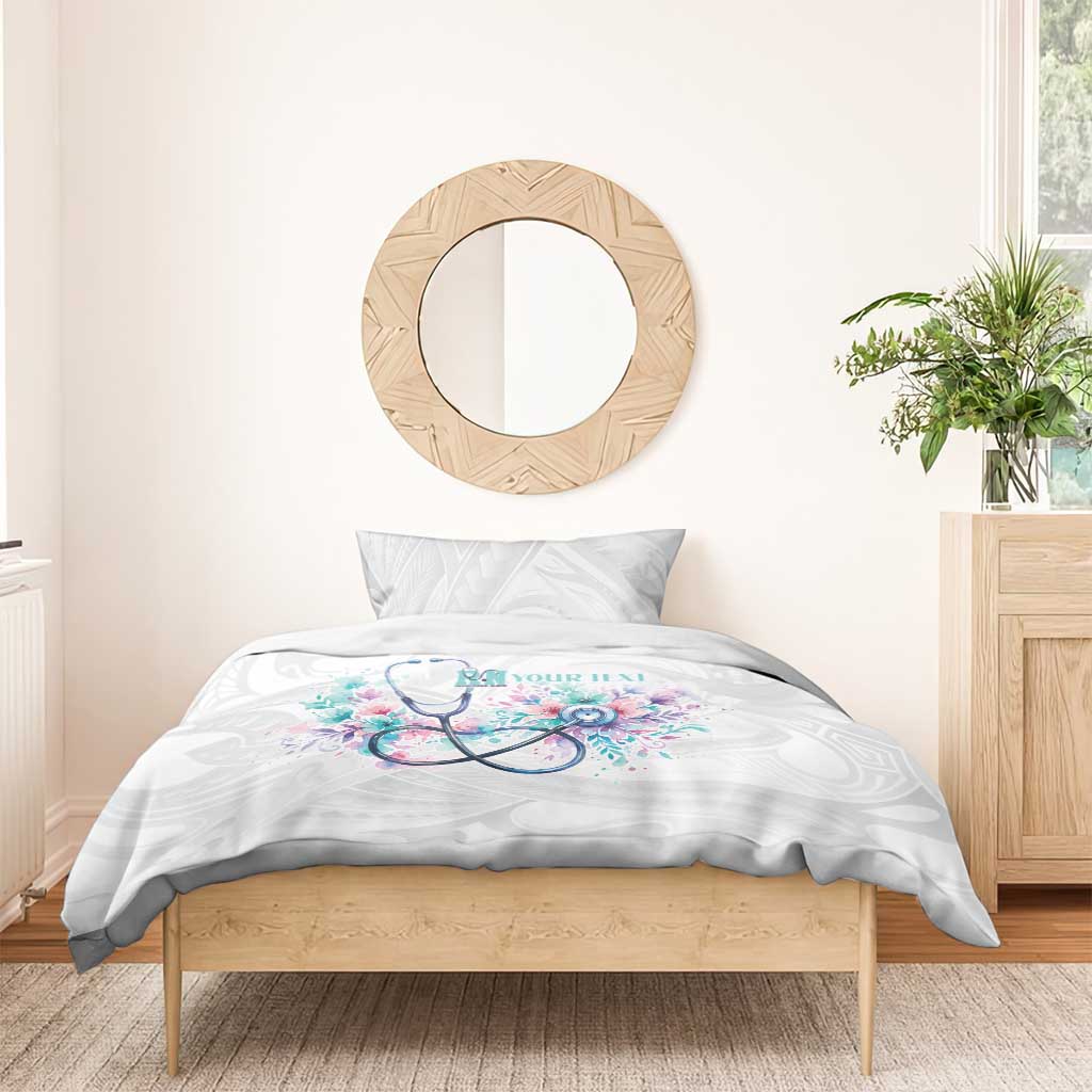 New Zealand Nurses RN Personalised Bedding Set Stethoscope Floral Maori Motif LT9 - Polynesian Pride