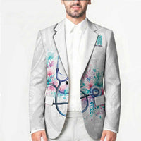 New Zealand Nurses RN Personalised Blazer Stethoscope Floral Maori Motif