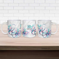 New Zealand Nurses RN Personalised Ceramic Mug Stethoscope Floral Maori Motif LT9 - Polynesian Pride