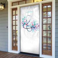 New Zealand Nurses RN Personalised Door Cover Stethoscope Floral Maori Motif