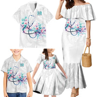 New Zealand Nurses RN Personalised Family Matching Mermaid Dress and Hawaiian Shirt Stethoscope Floral Maori Motif LT9 - Polynesian Pride