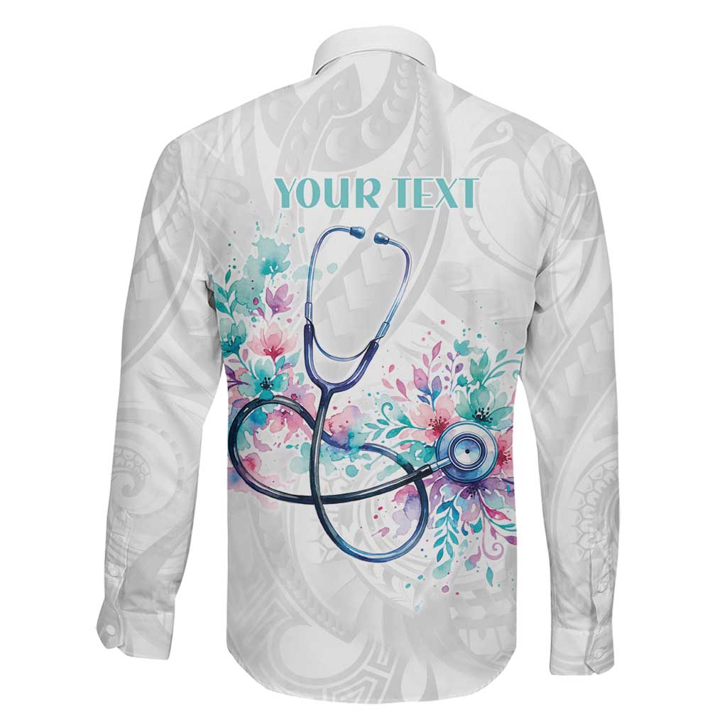 New Zealand Nurses RN Personalised Family Matching Mermaid Dress and Hawaiian Shirt Stethoscope Floral Maori Motif LT9 - Polynesian Pride