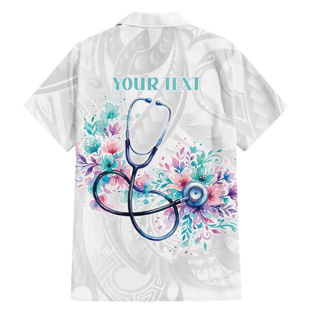 New Zealand Nurses RN Personalised Family Matching Summer Maxi Dress and Hawaiian Shirt Stethoscope Floral Maori Motif LT9 - Polynesian Pride