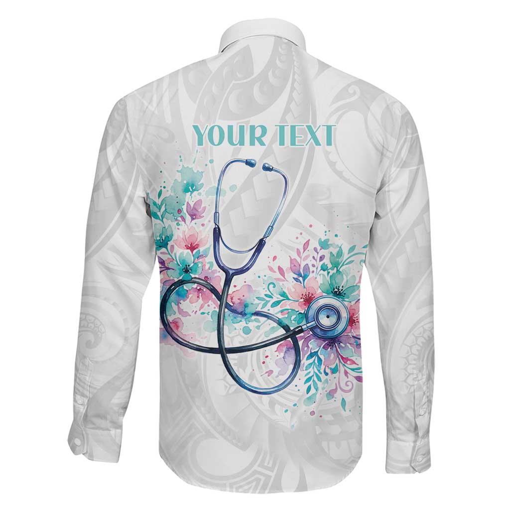 New Zealand Nurses RN Personalised Family Matching Summer Maxi Dress and Hawaiian Shirt Stethoscope Floral Maori Motif LT9 - Polynesian Pride