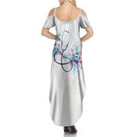 New Zealand Nurses RN Personalised Family Matching Summer Maxi Dress and Hawaiian Shirt Stethoscope Floral Maori Motif LT9 - Polynesian Pride