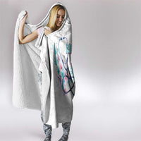 New Zealand Nurses RN Personalised Hooded Blanket Stethoscope Floral Maori Motif