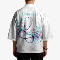 New Zealand Nurses RN Personalised Kimono Stethoscope Floral Maori Motif LT9 - Polynesian Pride