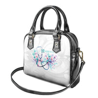 New Zealand Nurses RN Personalised Shoulder Handbag Stethoscope Floral Maori Motif