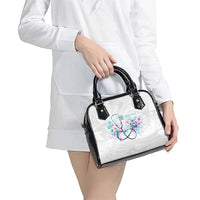 New Zealand Nurses RN Personalised Shoulder Handbag Stethoscope Floral Maori Motif