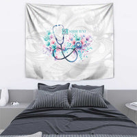 New Zealand Nurses RN Personalised Tapestry Stethoscope Floral Maori Motif