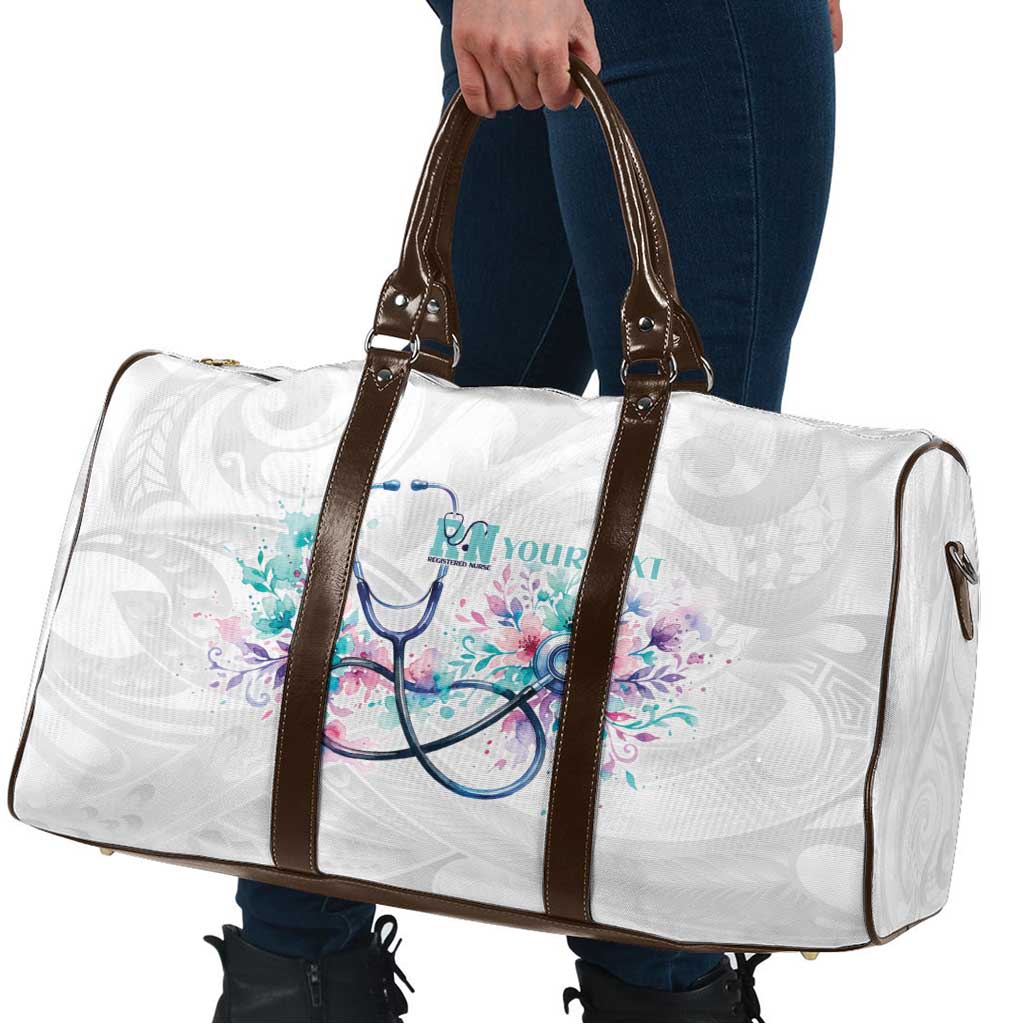 New Zealand Nurses RN Personalised Travel Bag Stethoscope Floral Maori Motif LT9 - Polynesian Pride