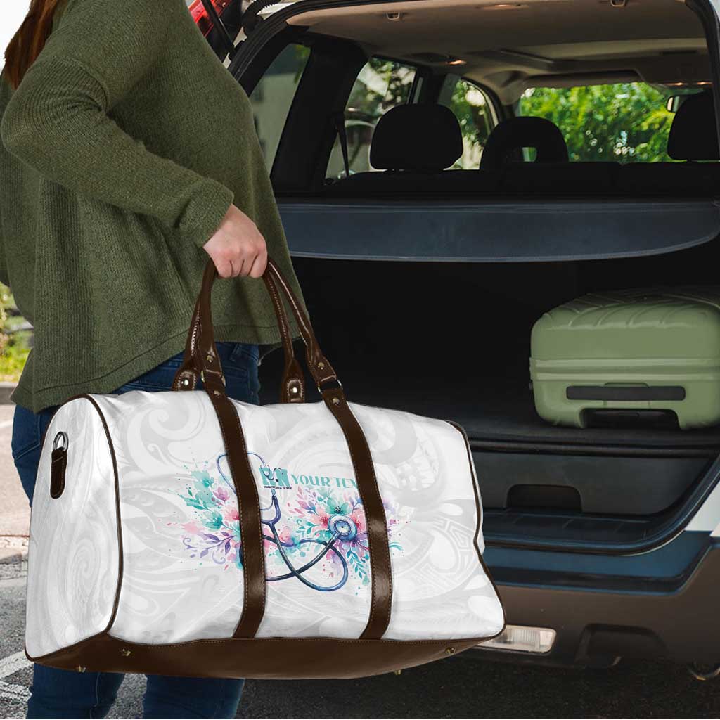 New Zealand Nurses RN Personalised Travel Bag Stethoscope Floral Maori Motif LT9 - Polynesian Pride