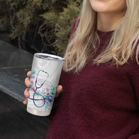New Zealand Nurses RN Personalised Tumbler Cup Stethoscope Floral Maori Motif LT9 - Polynesian Pride