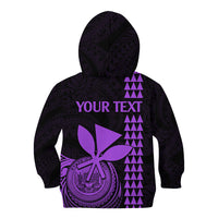 Custom Hawaii Kid Hoodie King Kamehameha - Purple LT9 - Polynesian Pride